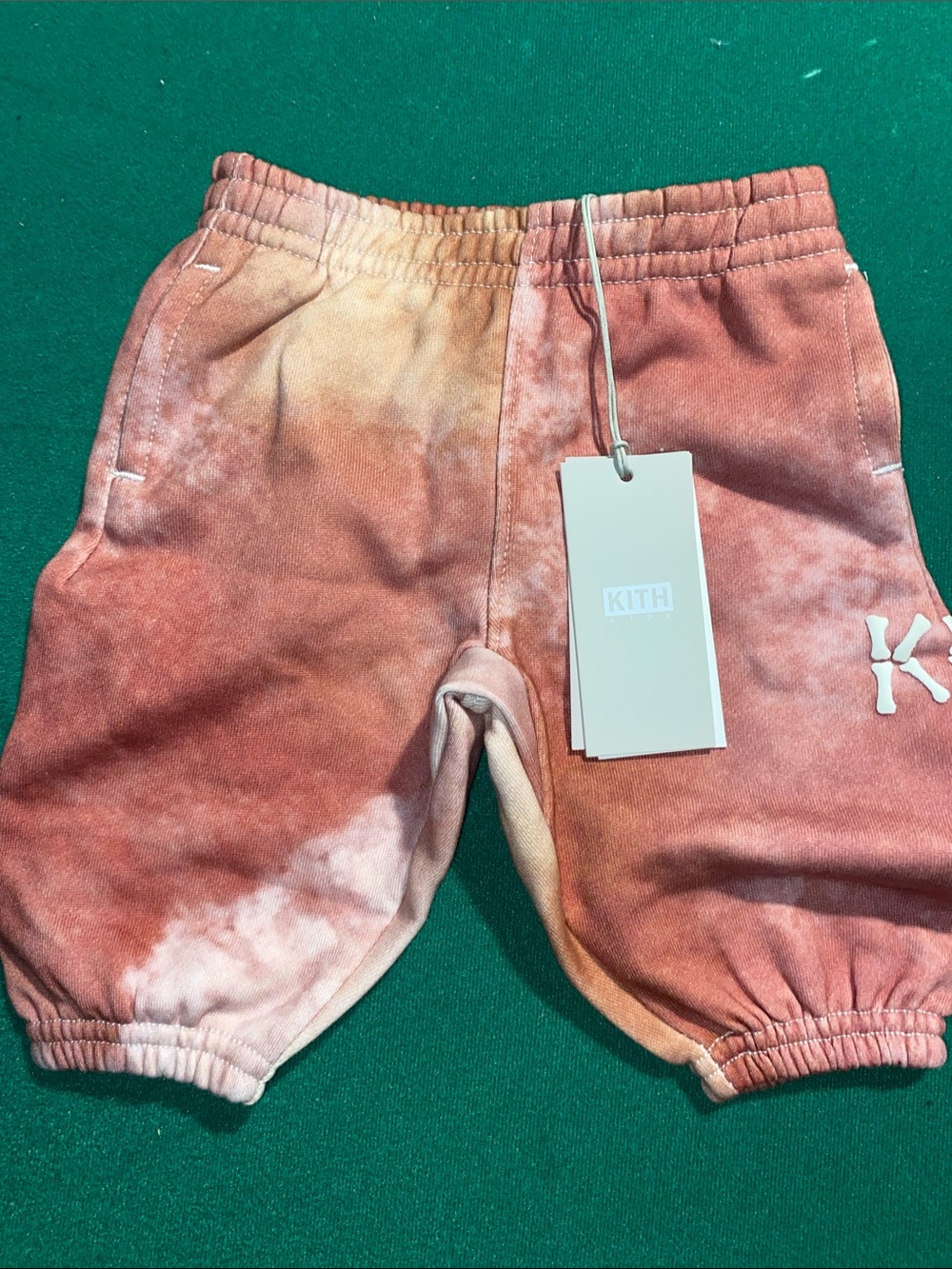 Kith Kids Tie-Dye Coral Pink Sweatpants